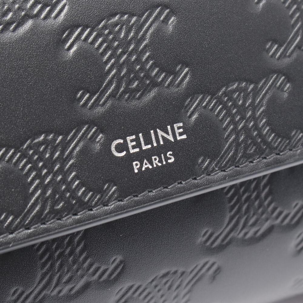 Celine Black Leather Trifold Wallet - Picture 6 of 6